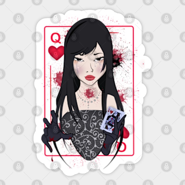 Queen of Hearts Sticker by marko0z